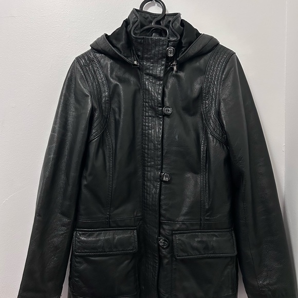 Danier Black Leather Jacket - Picture 2 of 12